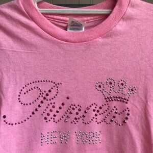 pink rhinestone princess New York top